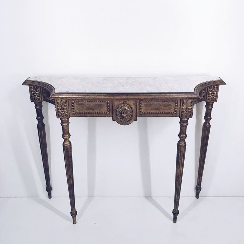 Консоль пристінна вінтаж, дерево/дзеркало TB-304