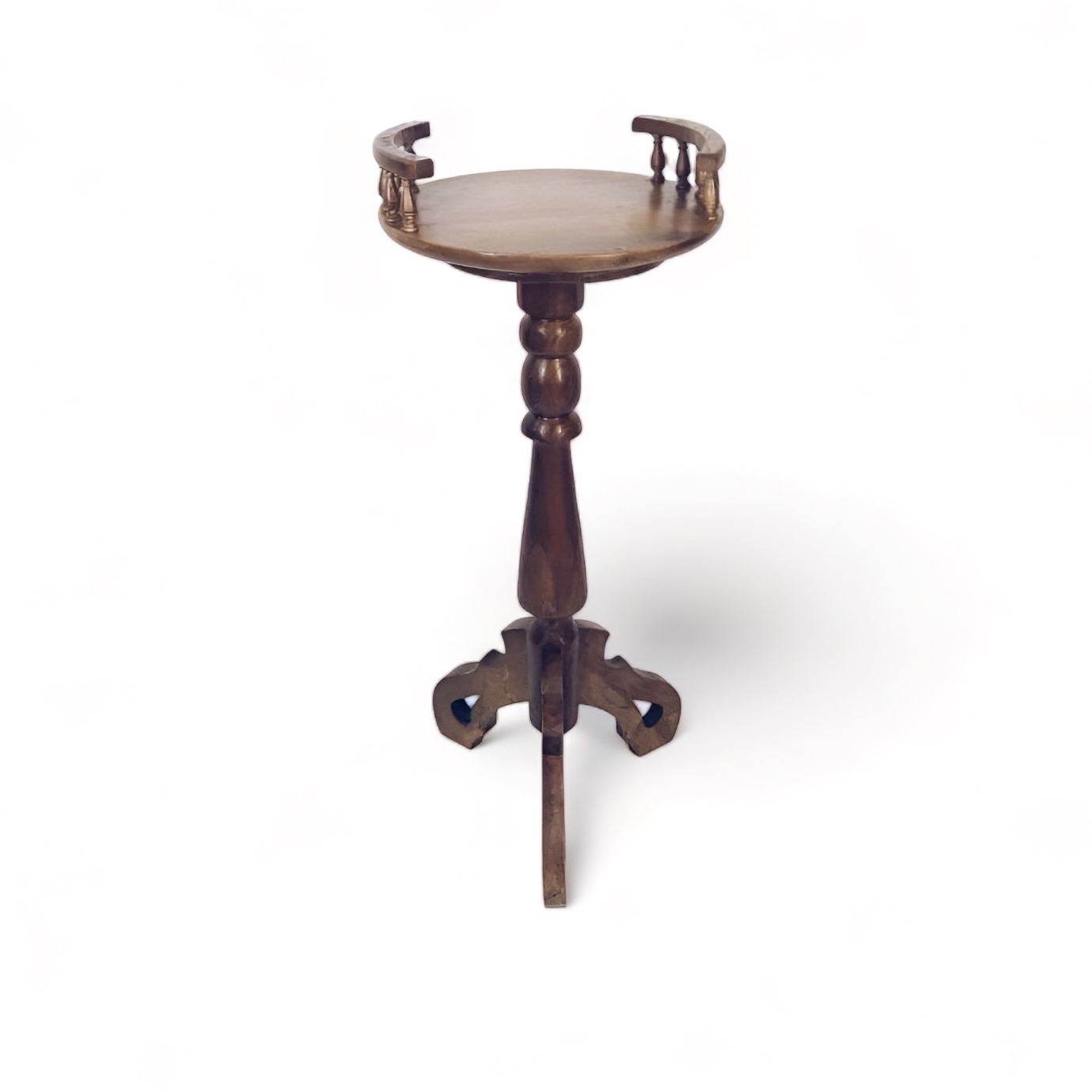 Столик-підставка на фігурній ніжці, темне дерево ТВ-802