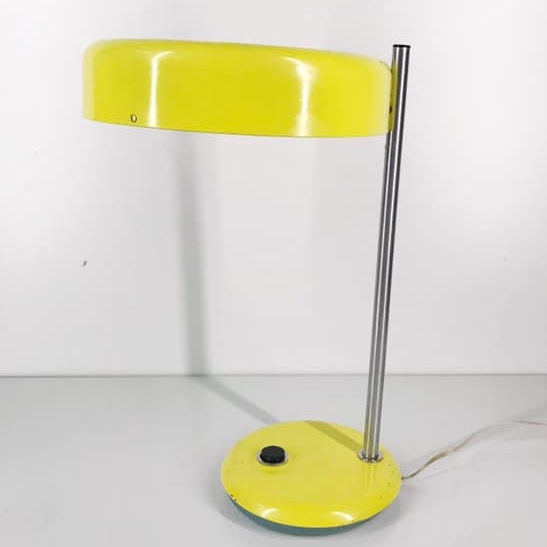 Лампа настільна вінтаж жовта LT-002