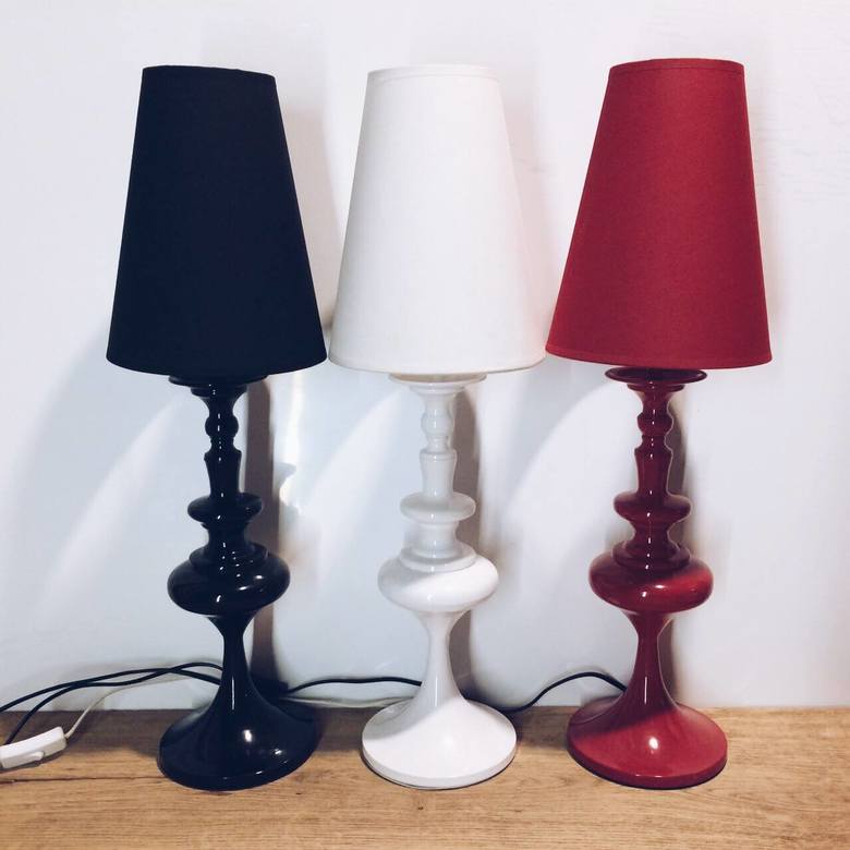 Лампа настільна фігурна біла/чорна/червона  LT-091