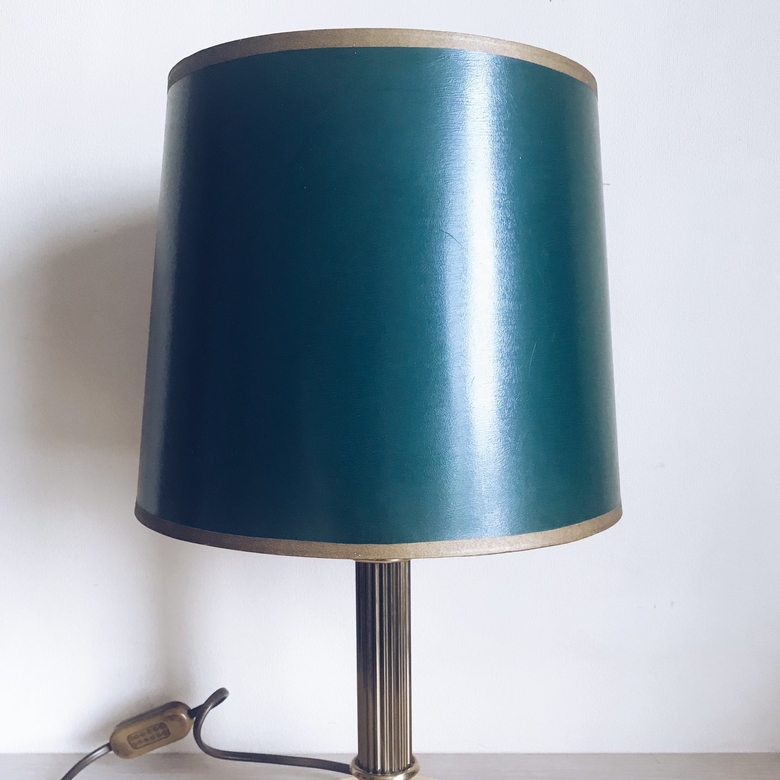 Лампа настільна вінтаж зелений/золото LT-051