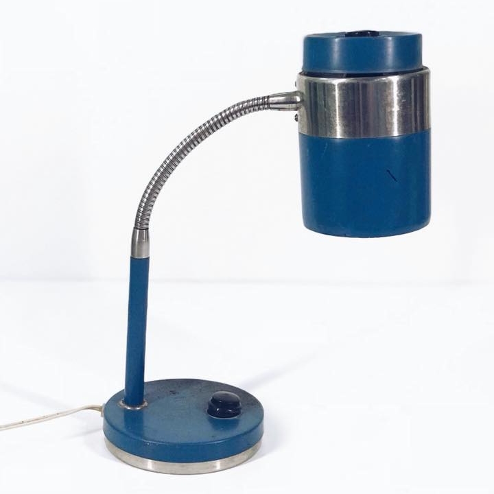 Лампа офісна вінтаж метал синій LT-038