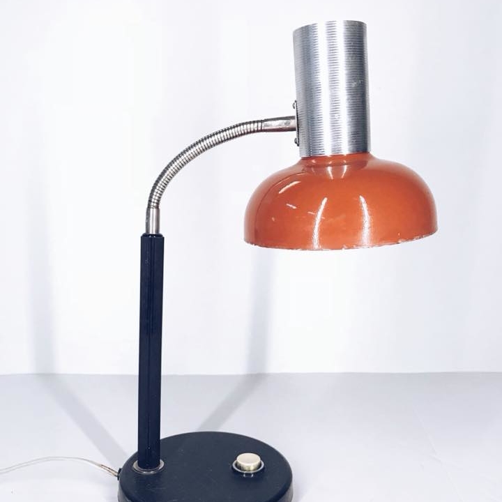 Лампа офісна вінтаж метал червоний/чорний  LT-032