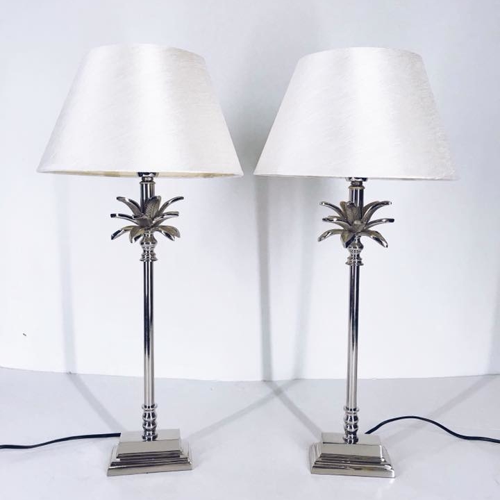 Лампа настільна "пальма" база хром LT-030