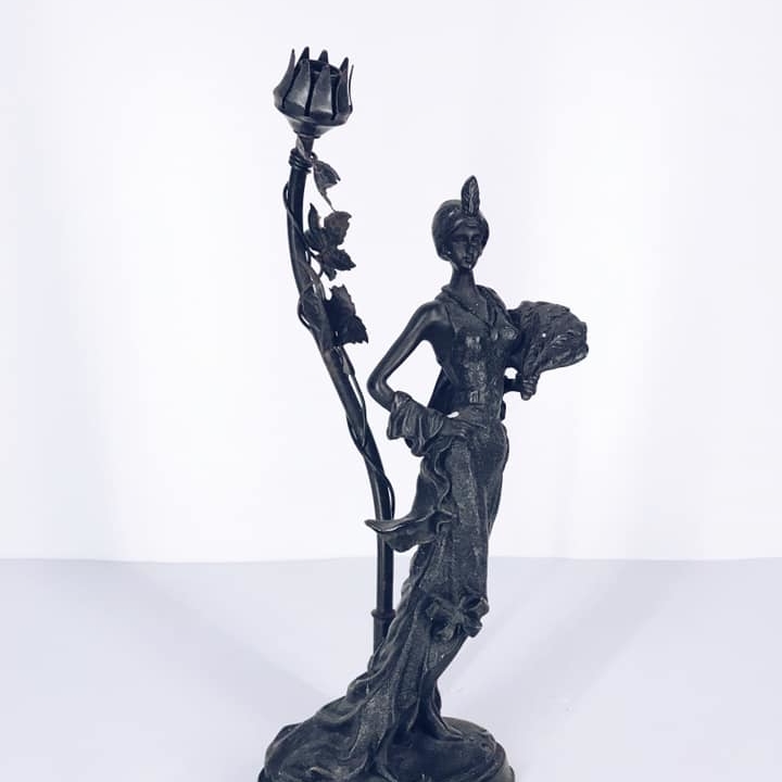 Лампа (база) настільна вінтаж бронзова статуетка LT-025