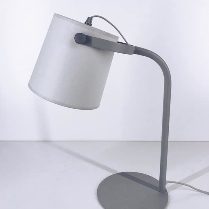 Лампа настільна метал сірий/білий  LT-007