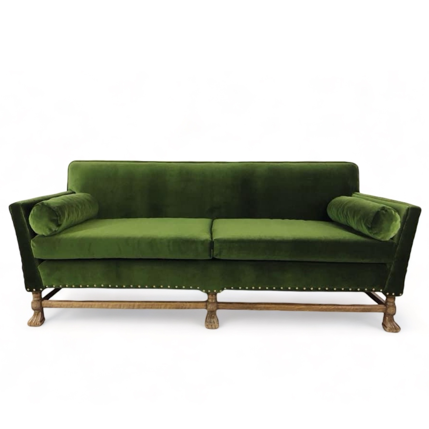 Диван 3-місний вінтаж велюр зелений SF3-017