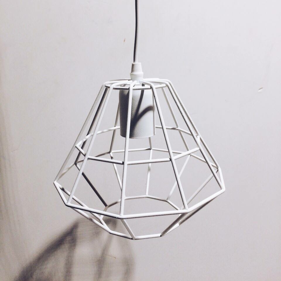 Підвіс полігональний білий метал LS-021