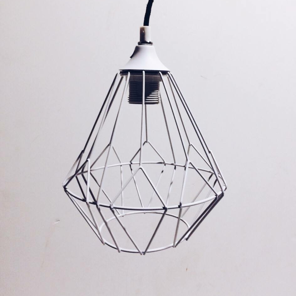 Підвіс полігональний білий метал LS-020