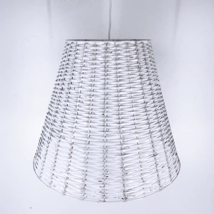 Абажур білий плетений лоза LS-002
