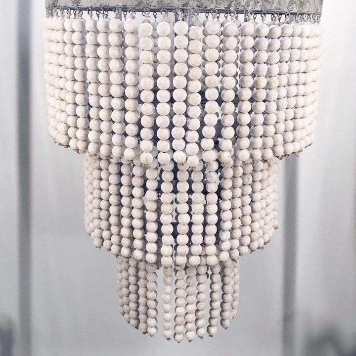 Люстра каскад дерево/метал LS-012