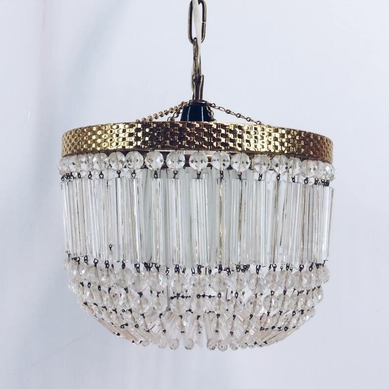 Люстра мала вінтаж кришталь/метал LS-018