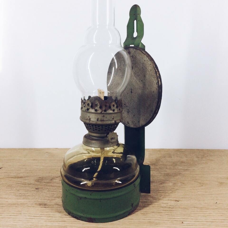 Лампа керосинова зелений метал CL-035