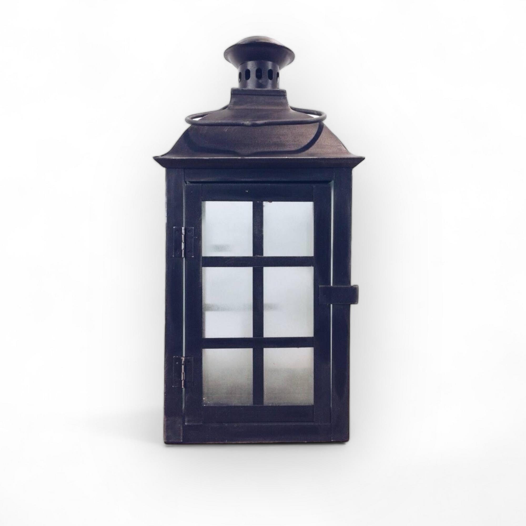 Ліхтар садовий темне дерево/метал CL-053