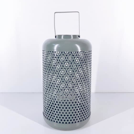 Ліхтар ажурний великий сірий метал CL-004