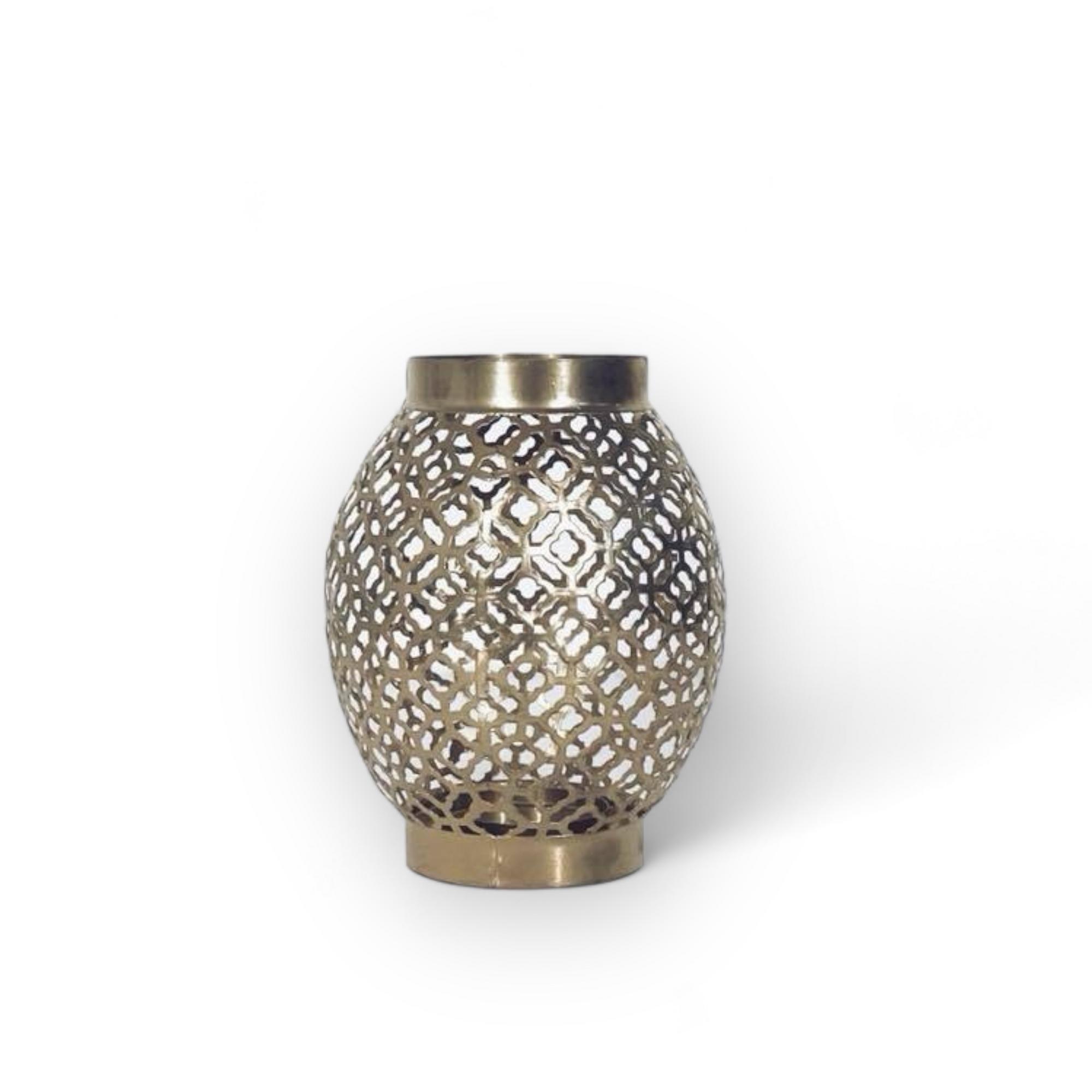 Ліхтар ажурний метал золото CL-018