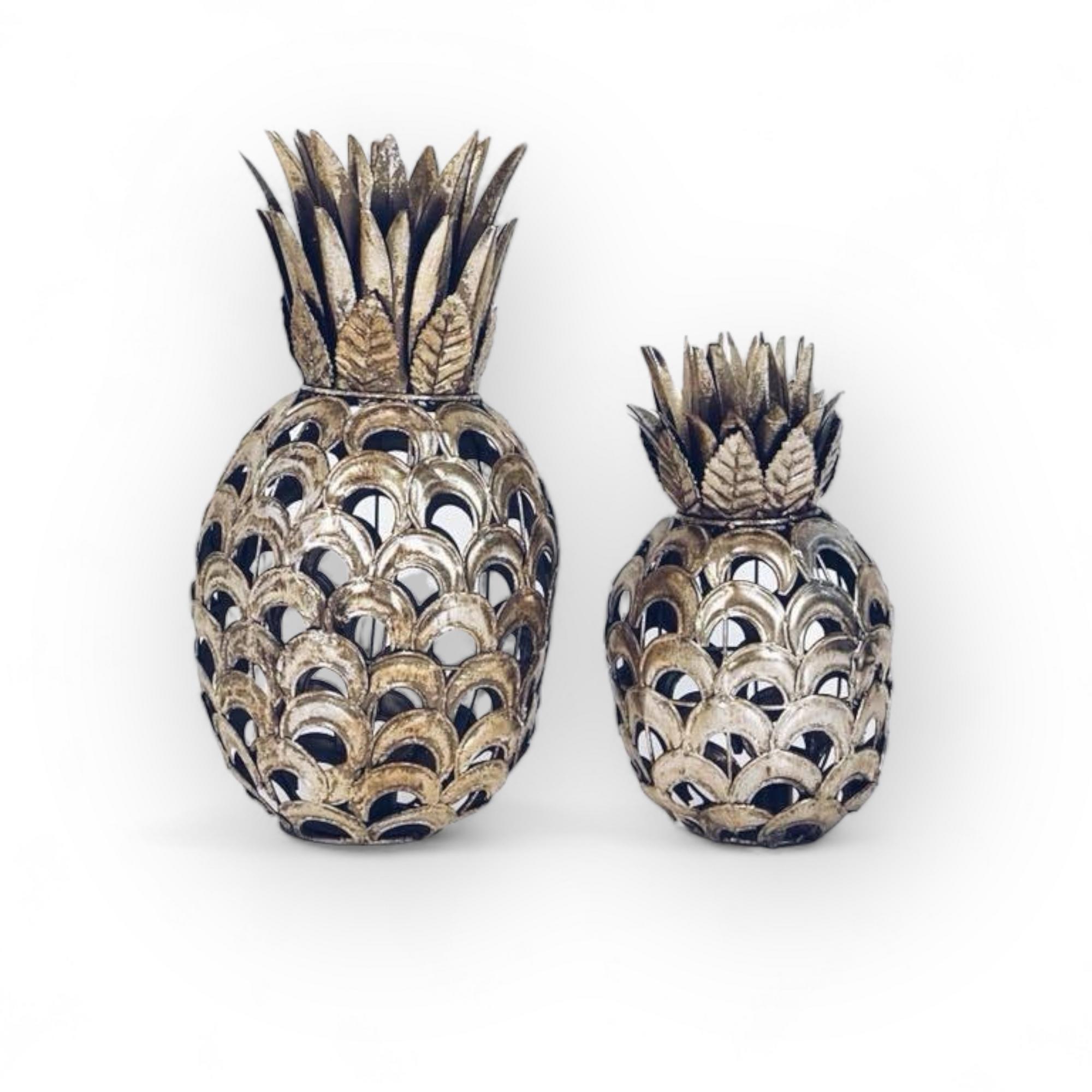 Ліхтар-ананас метал темне золото CL-017