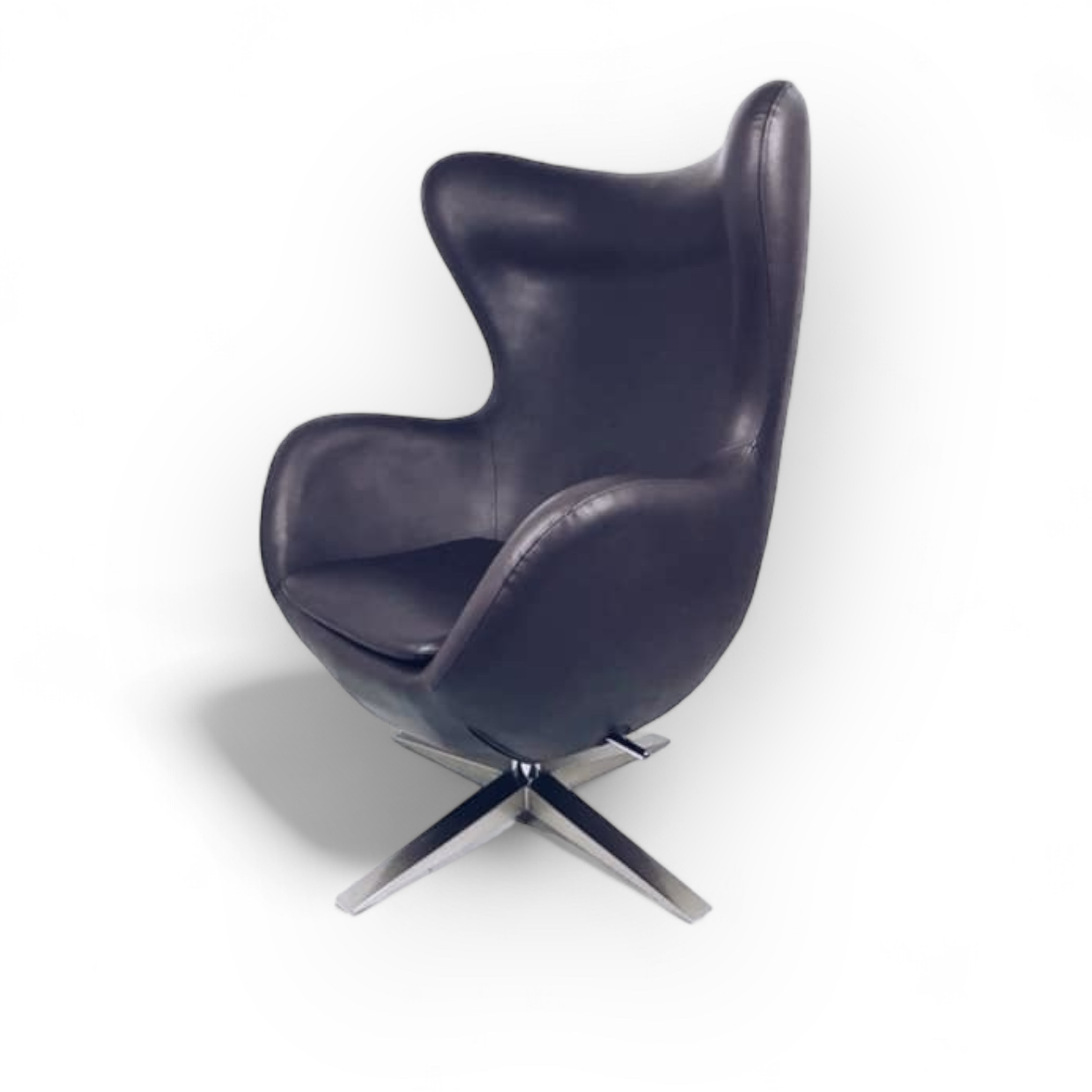 Крісло Egg темно-коричневе штучна шкіра CH-091