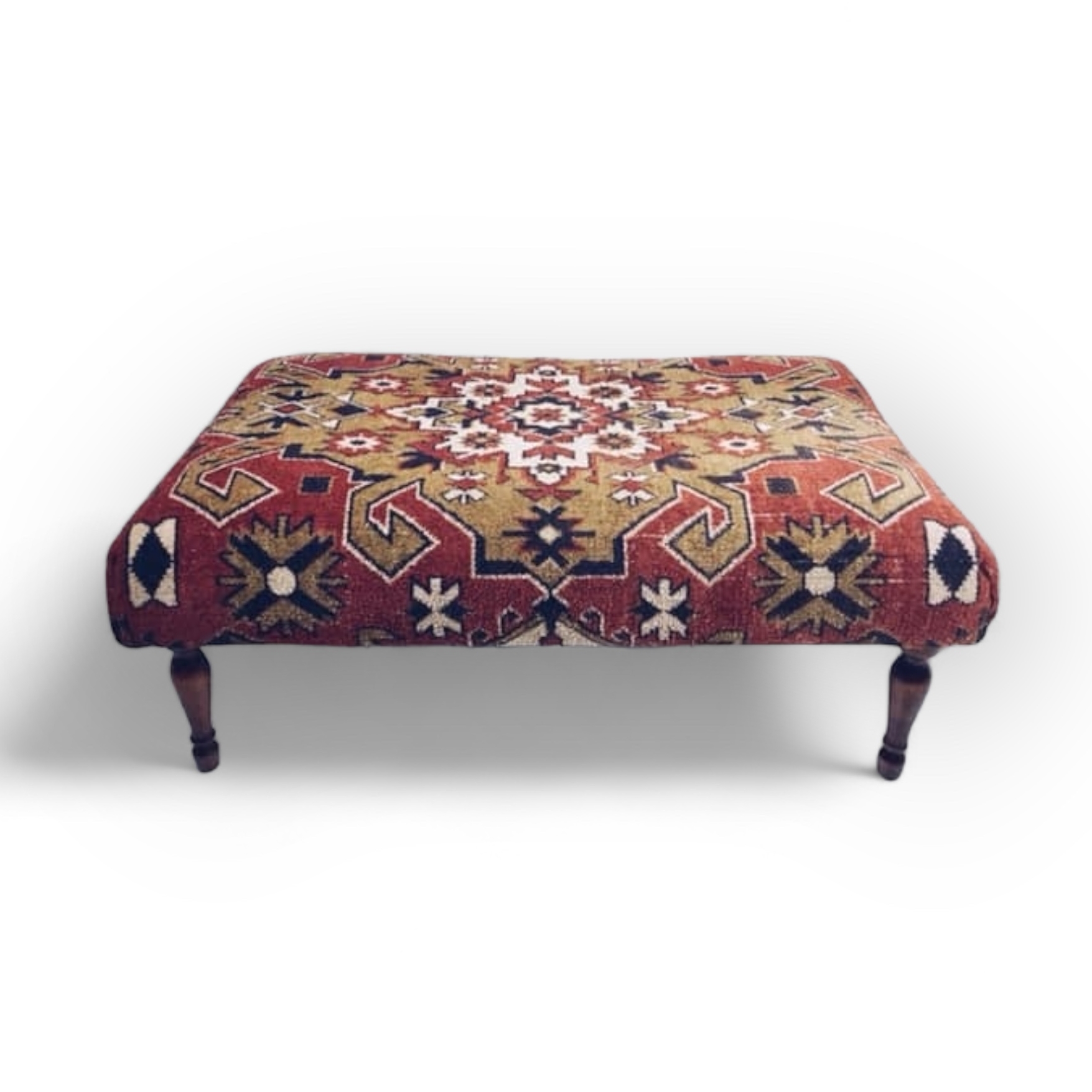 Пуф-банкетка 1 обивка вінтажний килим PF-023