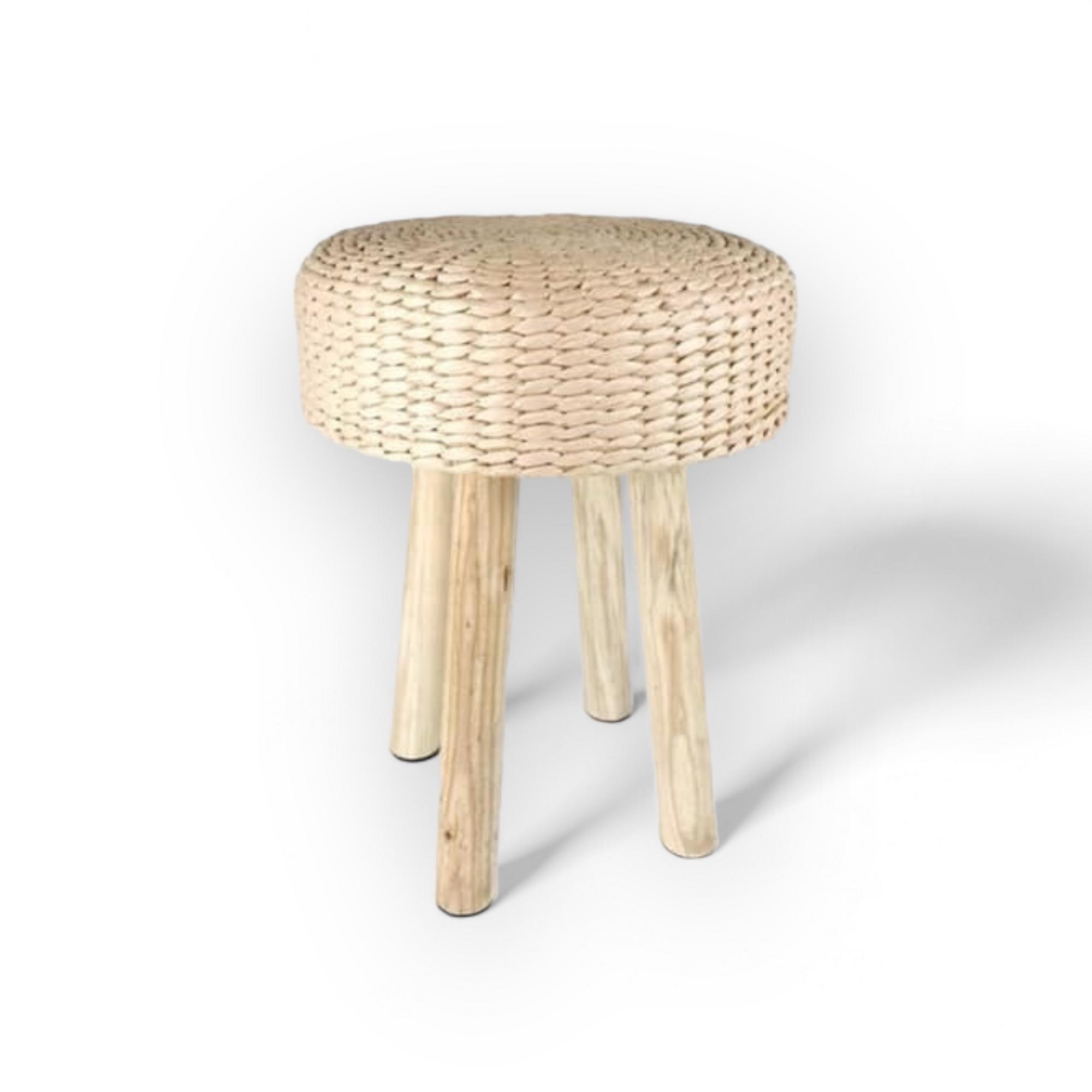 Пуф-табурет очерет/дерево PF-025