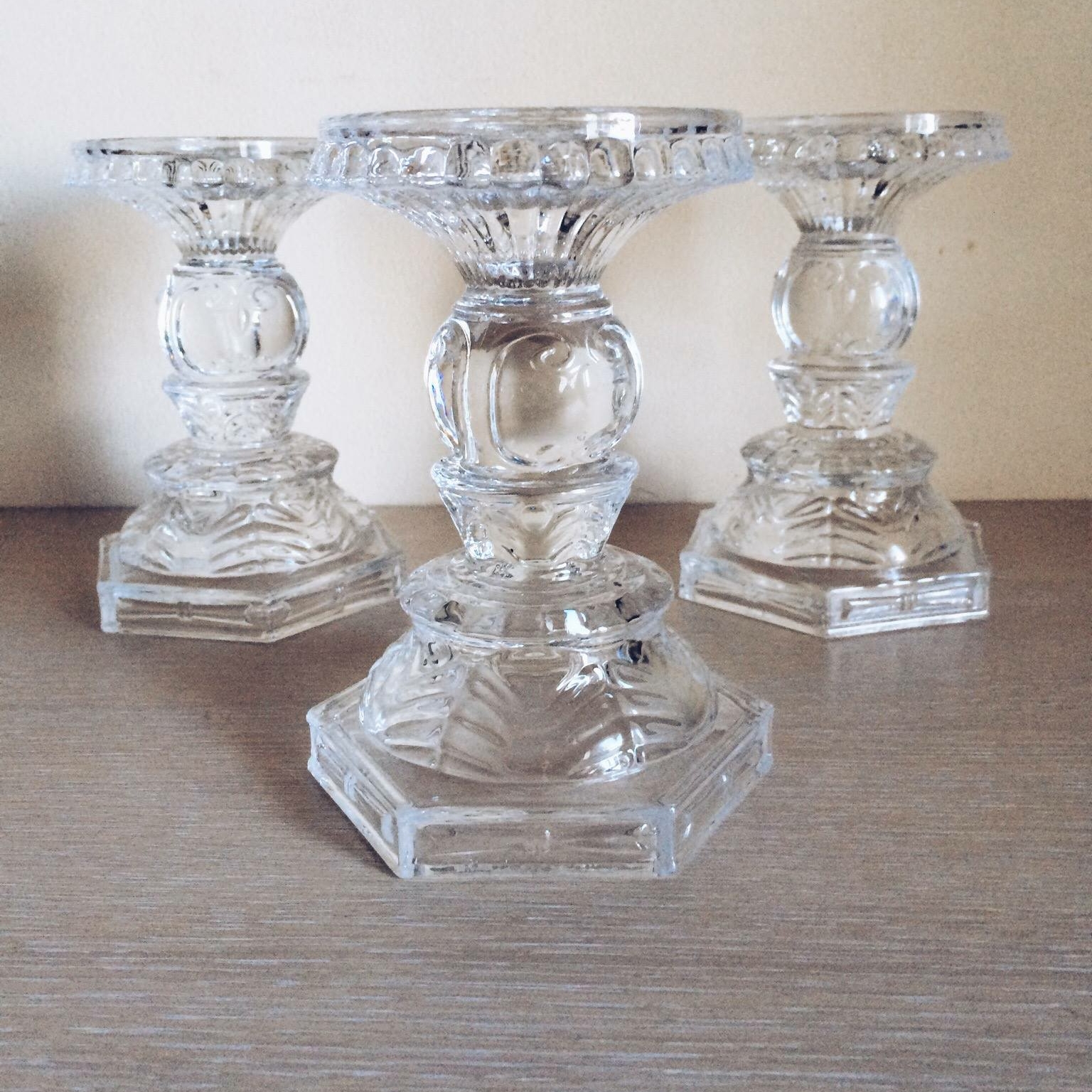 Підсвічник на вузьку/широку свічку, скло CA-091