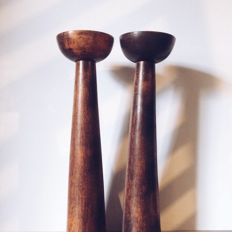 Підсвічник конус на 1 свічку дерево CA-085