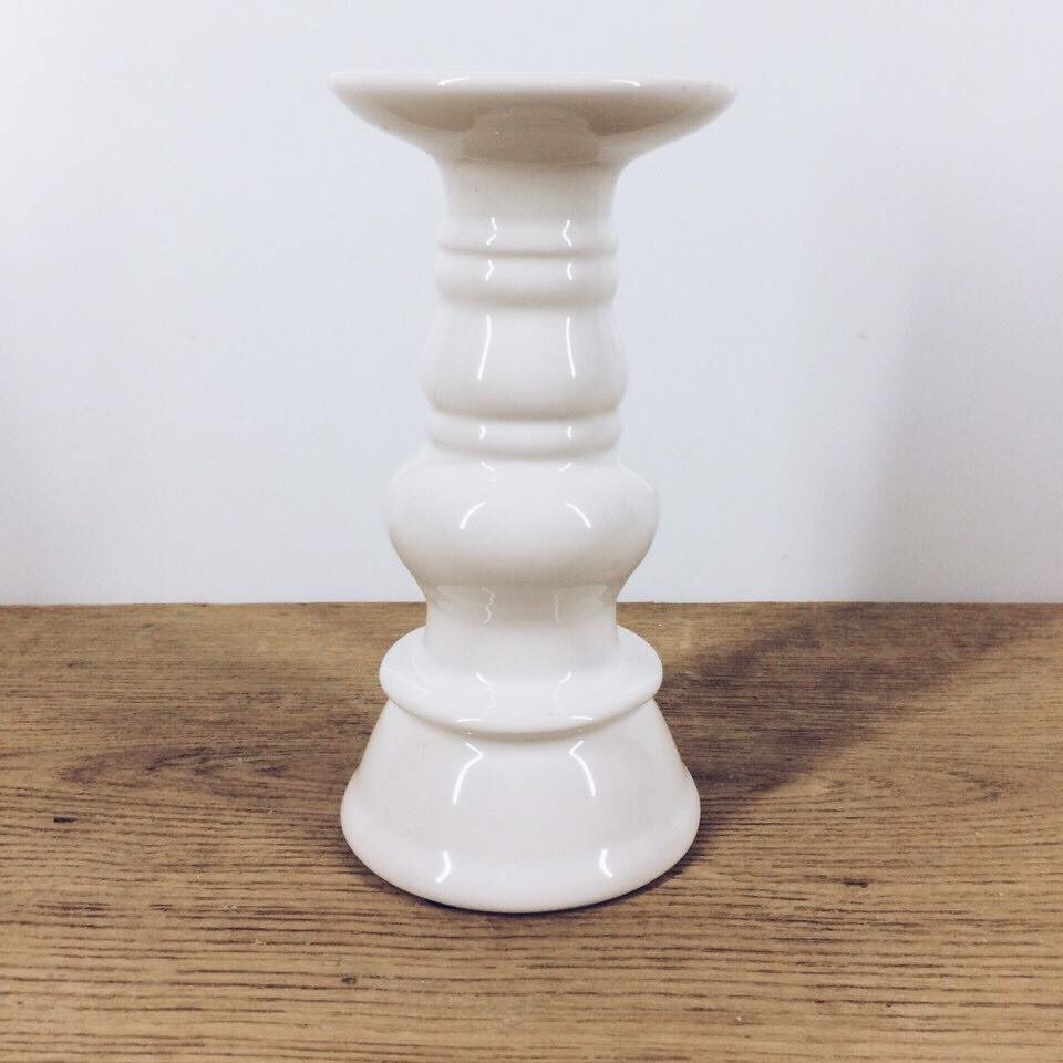 Підсвічник на 1 свічку фігурний білий кераміка CA-076