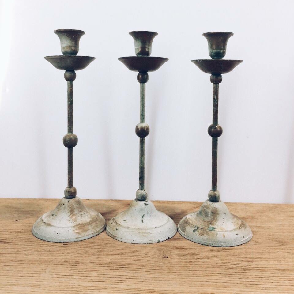 Підсвічник на 1 свічку метал патина CA-071