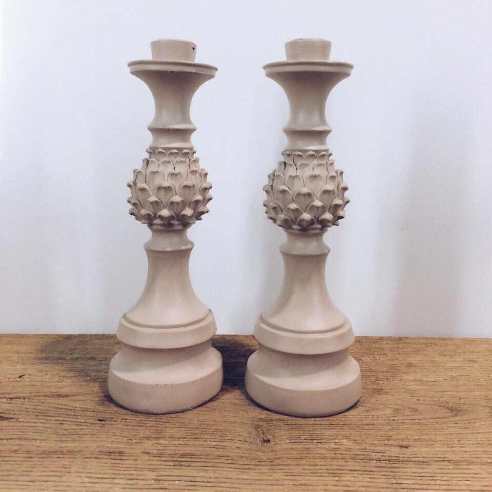 Підсвічник на 1 свічку беж Артишок полімер CA-069