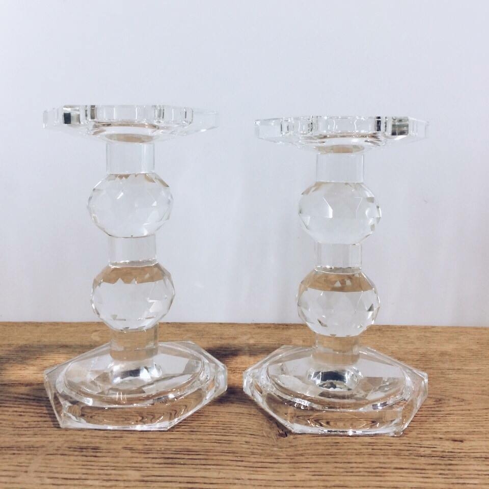 Підсвічник для тонкої/широкої свічки кришталь 17 CA-060