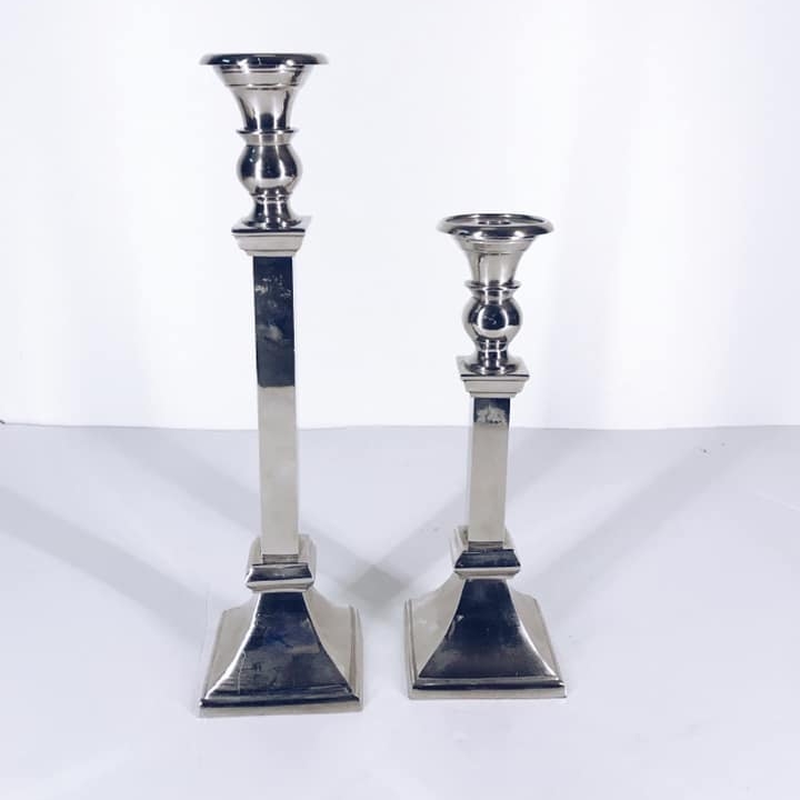 Підсвічник класичний високий сріблення CA-027