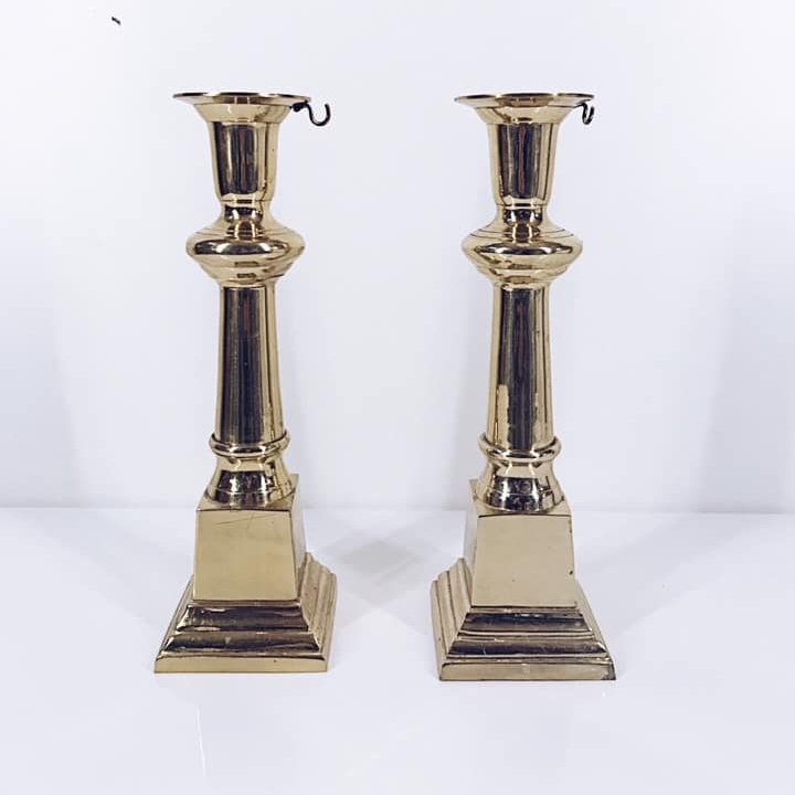 Підсвічник класичний високий метал золото CA-013