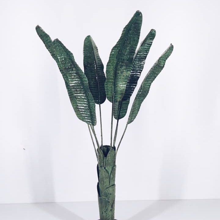 Підсвічник на 1 свічку Бананова Пальма метал кольоровий CA-024