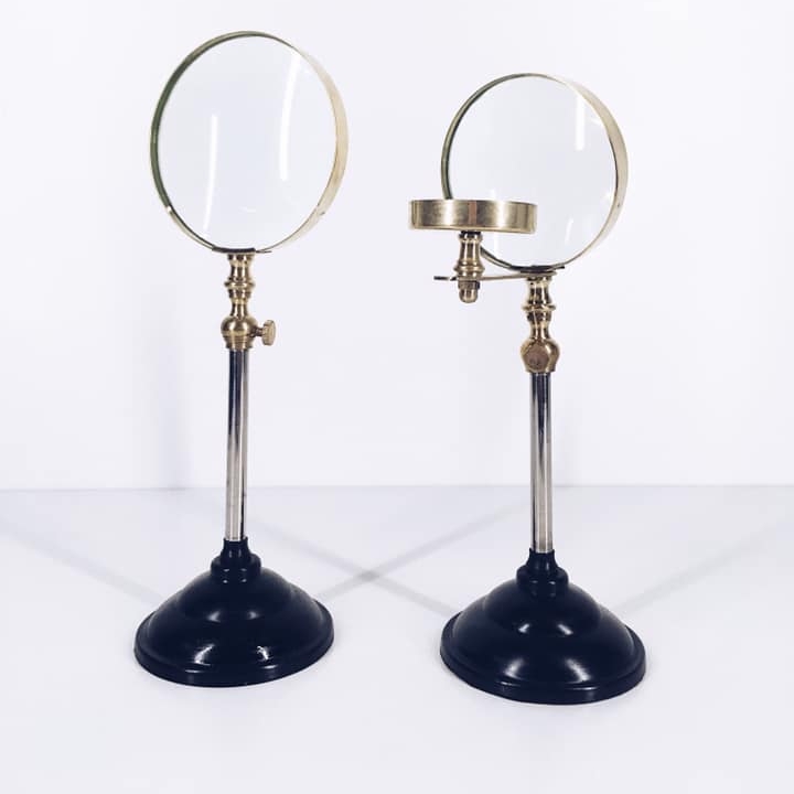 Підсвічник-лупа метал чорний/золото CA-021