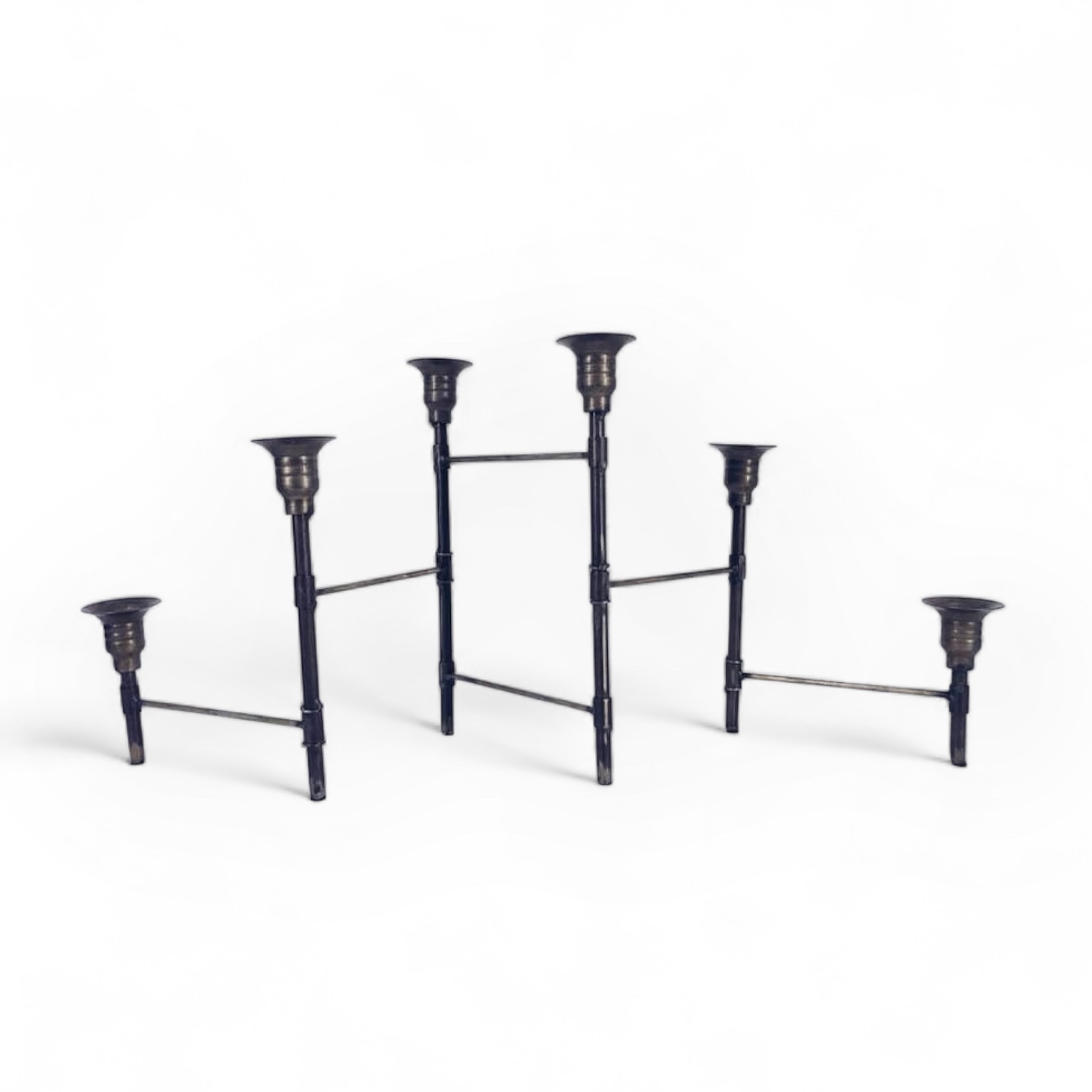 Підсвічник на 6 свічок на шарнірах метал темний CA-016