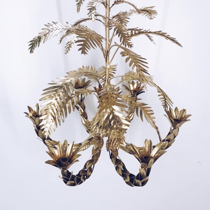 Підсвічник люстра Пальма метал золото CA-015