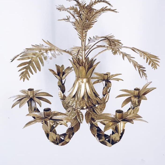 Підсвічник люстра Пальма метал золото CA-014