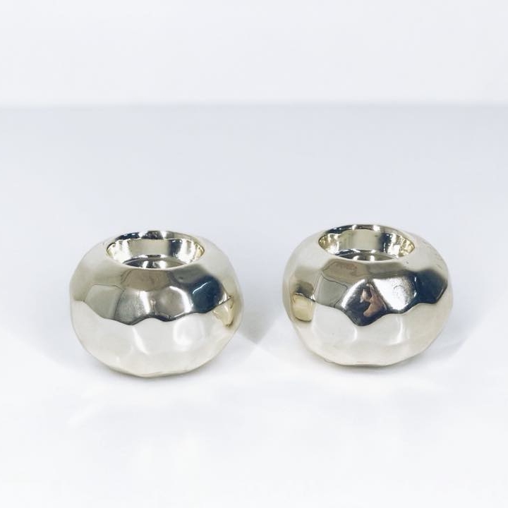 Підсвічник круглий полігональний золото CS-008