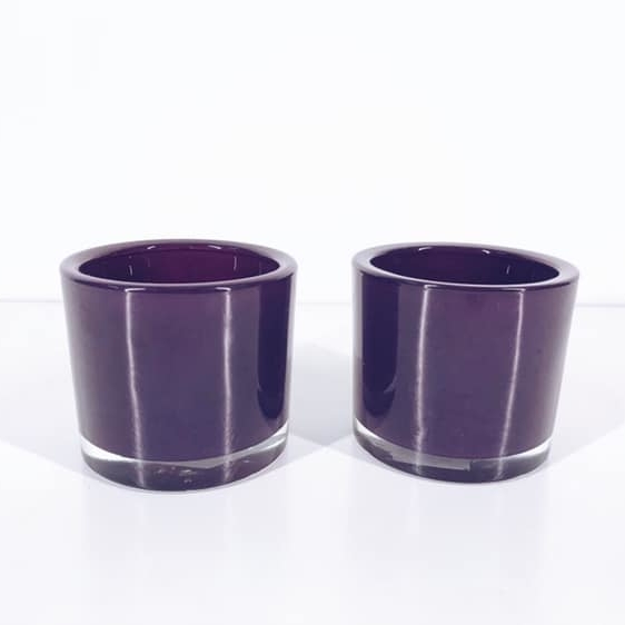 Підсвічник склянка скло фіолет CS-001