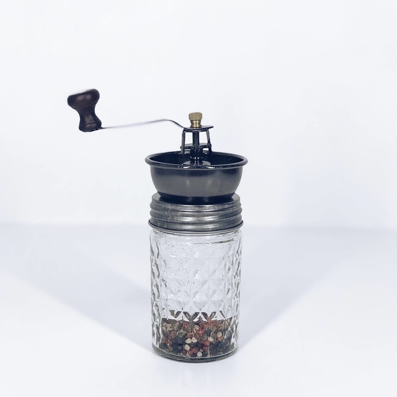 Банка-млинок для спецій скло/метал KD-010