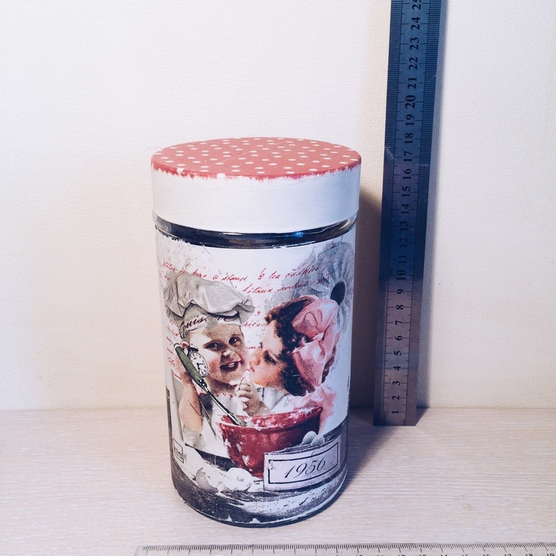 Банка "ретро" для сипучих продуктів скло KB-006