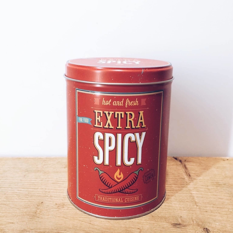 Банка для сипучих продуктів червона "Спайсі" метал KB-015