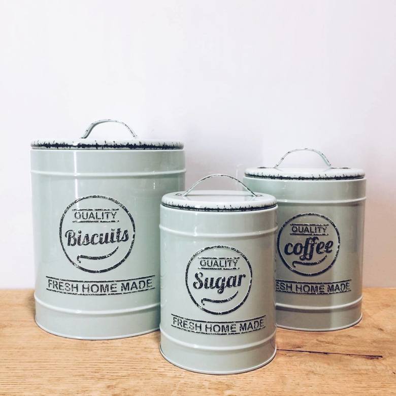 Банки для печива "Ретро" метал м'ятний набір 3 шт KB-014
