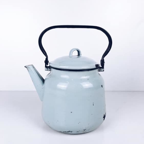 Чайник емальований блакитний вінтаж KH-083