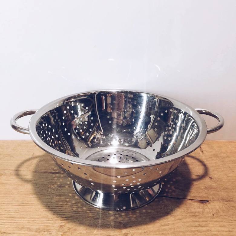 Друшляк з двома ручками нерж.сталь KH-039