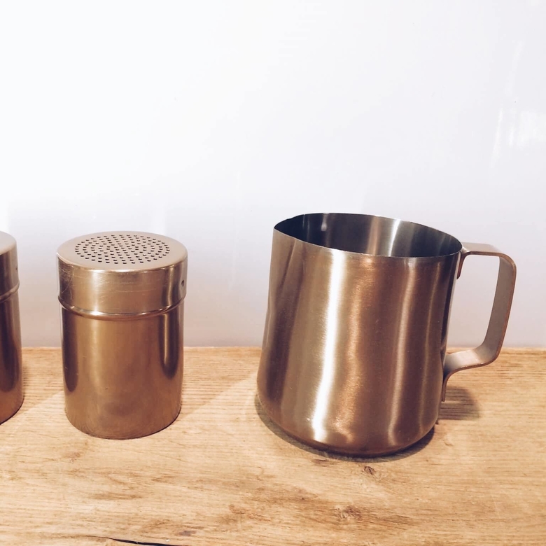 Баночки для спецій та ківшик мідь KH-065