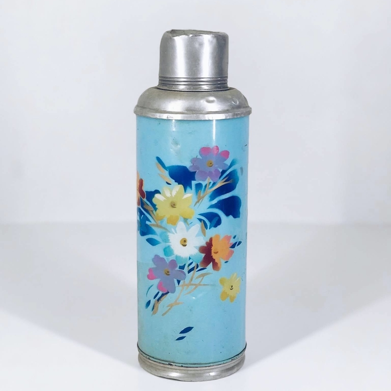 Термос китайский блакитний вінтаж TS-001