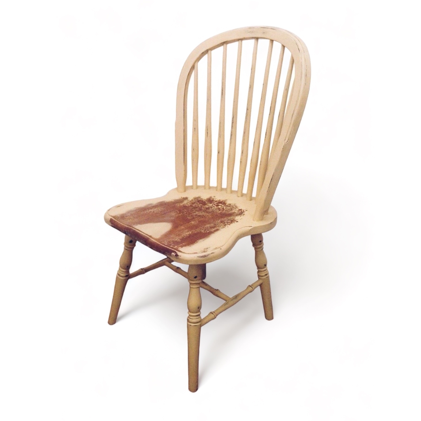 Стілець кантрі жовтий потертий ST-022