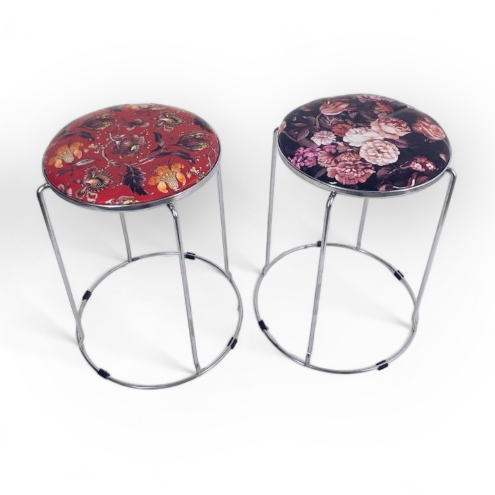 Табурет металевий з кольоровим сидінням ST-010