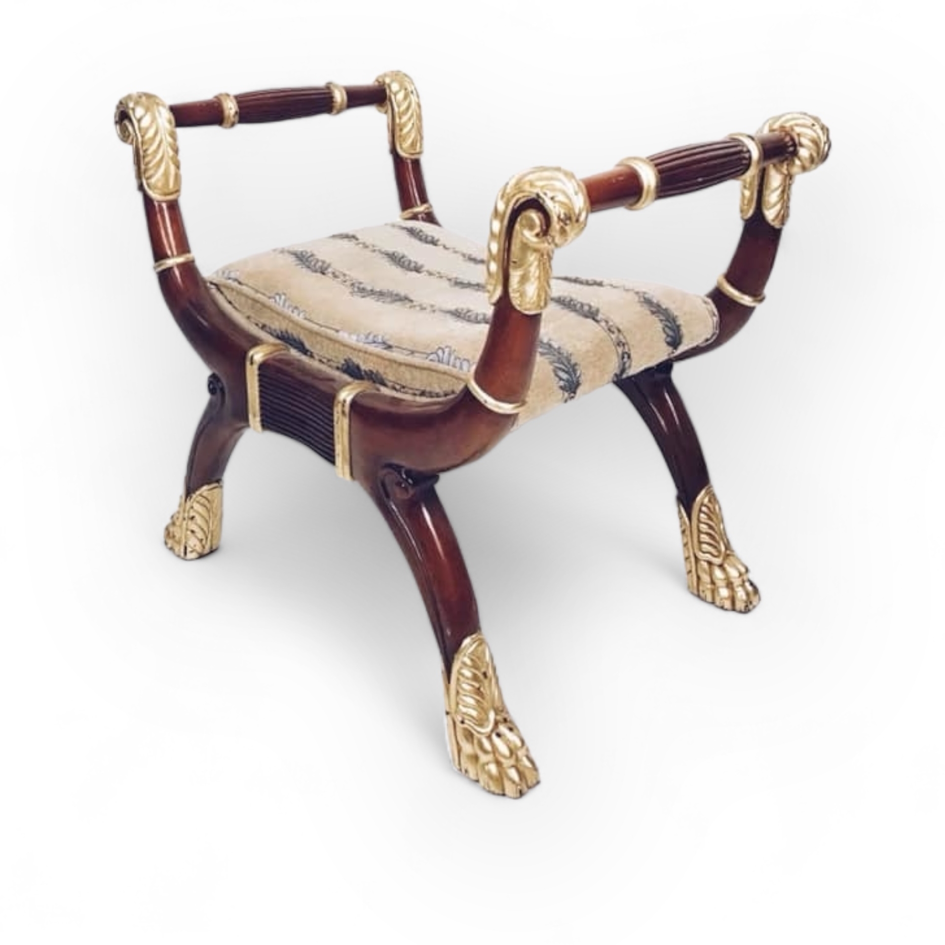 Стілець "римський" т-коричневий/золото ST-054